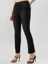 Women Emma Jeans Slim Fit Black Mid Rise