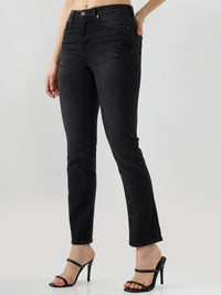 Women Emma Jeans Slim Fit Black Mid Rise