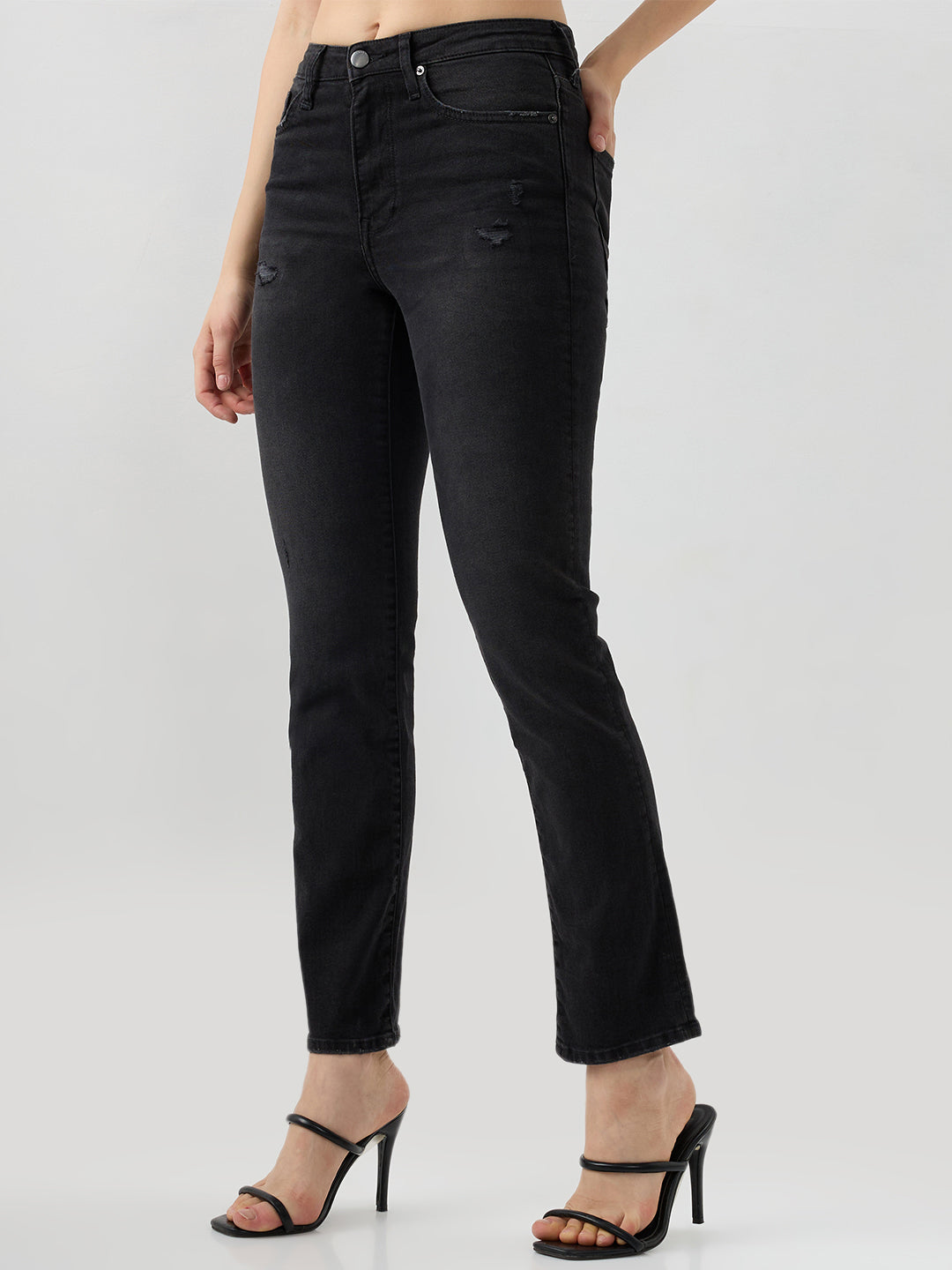 Women Emma Jeans Slim Fit Black Mid Rise