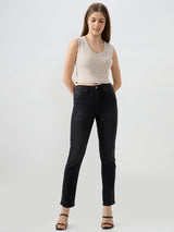 Women Emma Jeans Slim Fit Black Mid Rise