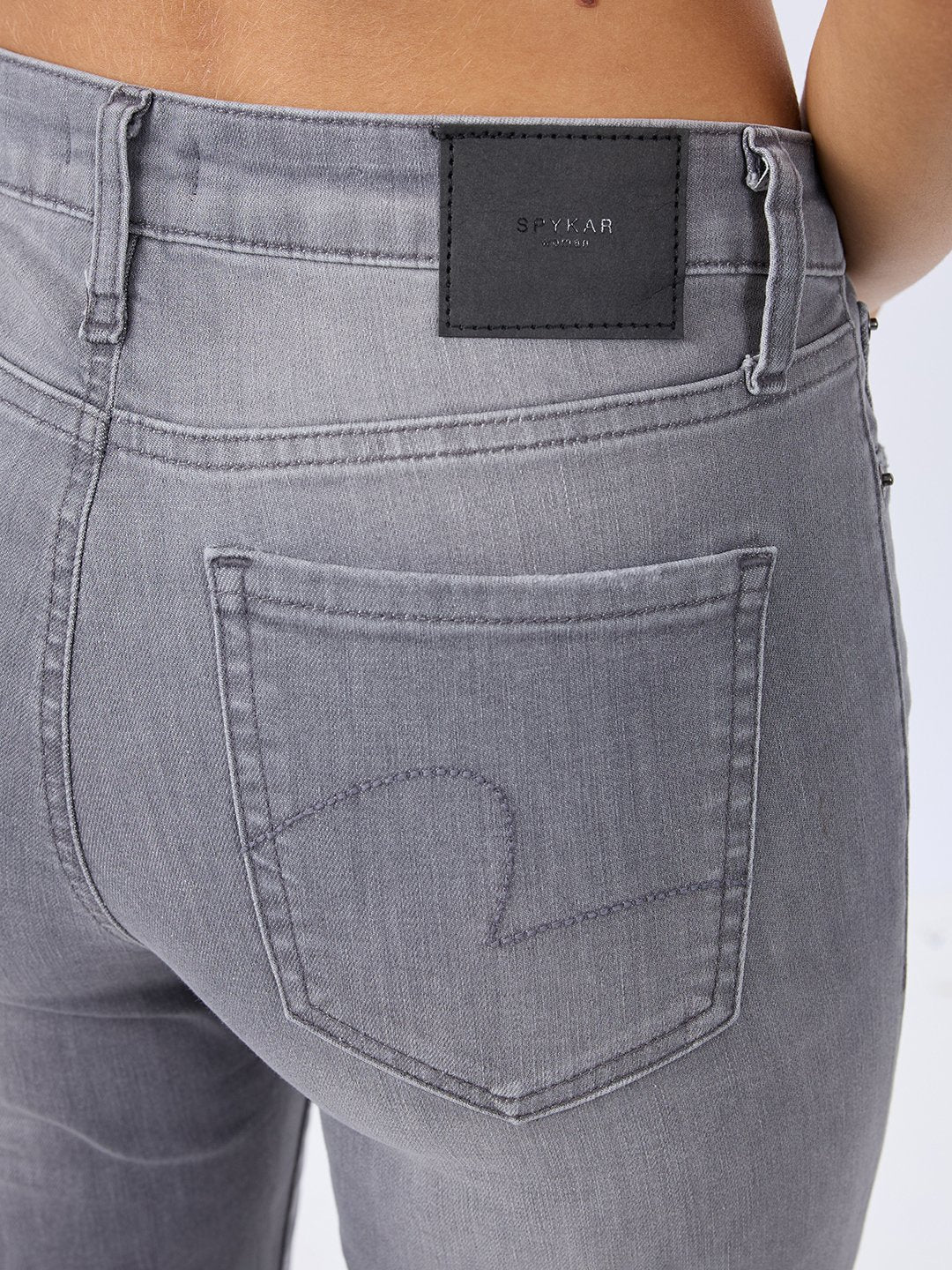 Spykar Ash Grey Slim Fit Mid Rise Jeans For Women