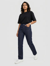 Women Emma Jeans Slim Fit Blue Mid Rise