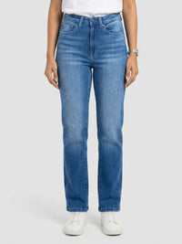 Women Emma Jeans Slim Fit Mid Blue Mid Rise