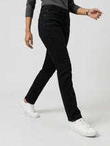 Women Emma Jeans Slim Fit Jet Black Mid Rise