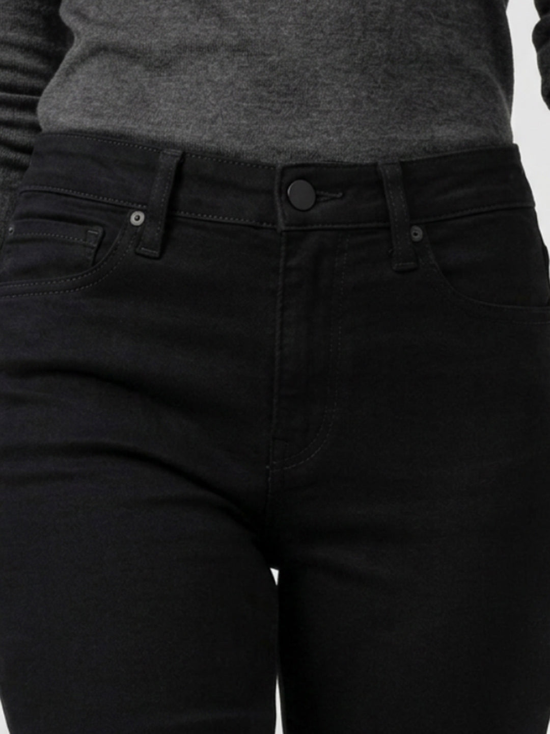 Women Emma Jeans Slim Fit Jet Black Mid Rise