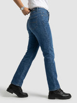 Women Emma Jeans Slim Fit Mid Blue High Rise
