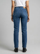 Women Emma Jeans Slim Fit Mid Blue High Rise