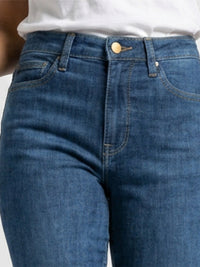 Women Emma Jeans Slim Fit Mid Blue High Rise