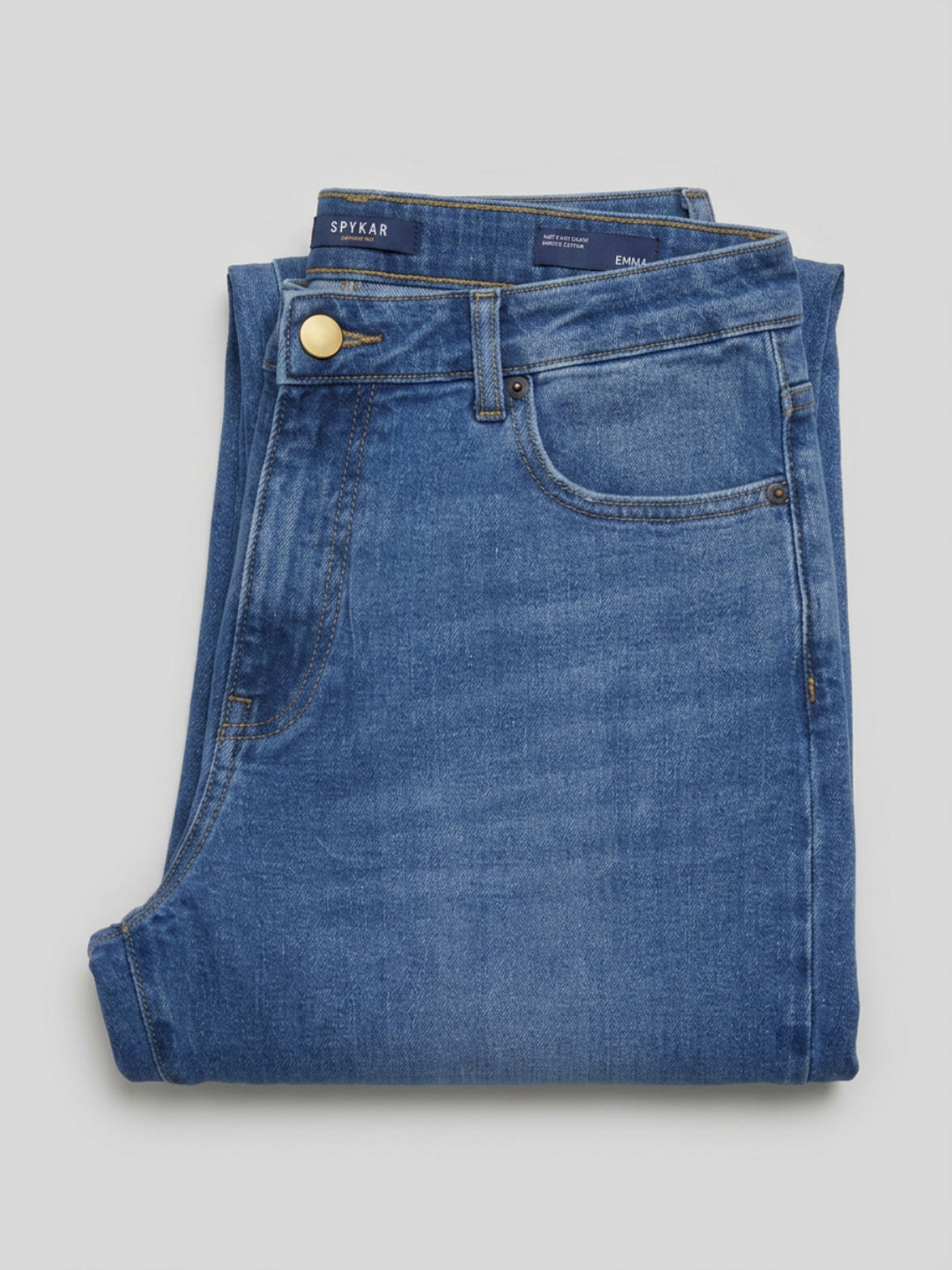 Women Emma Jeans Slim Fit Mid Blue High Rise