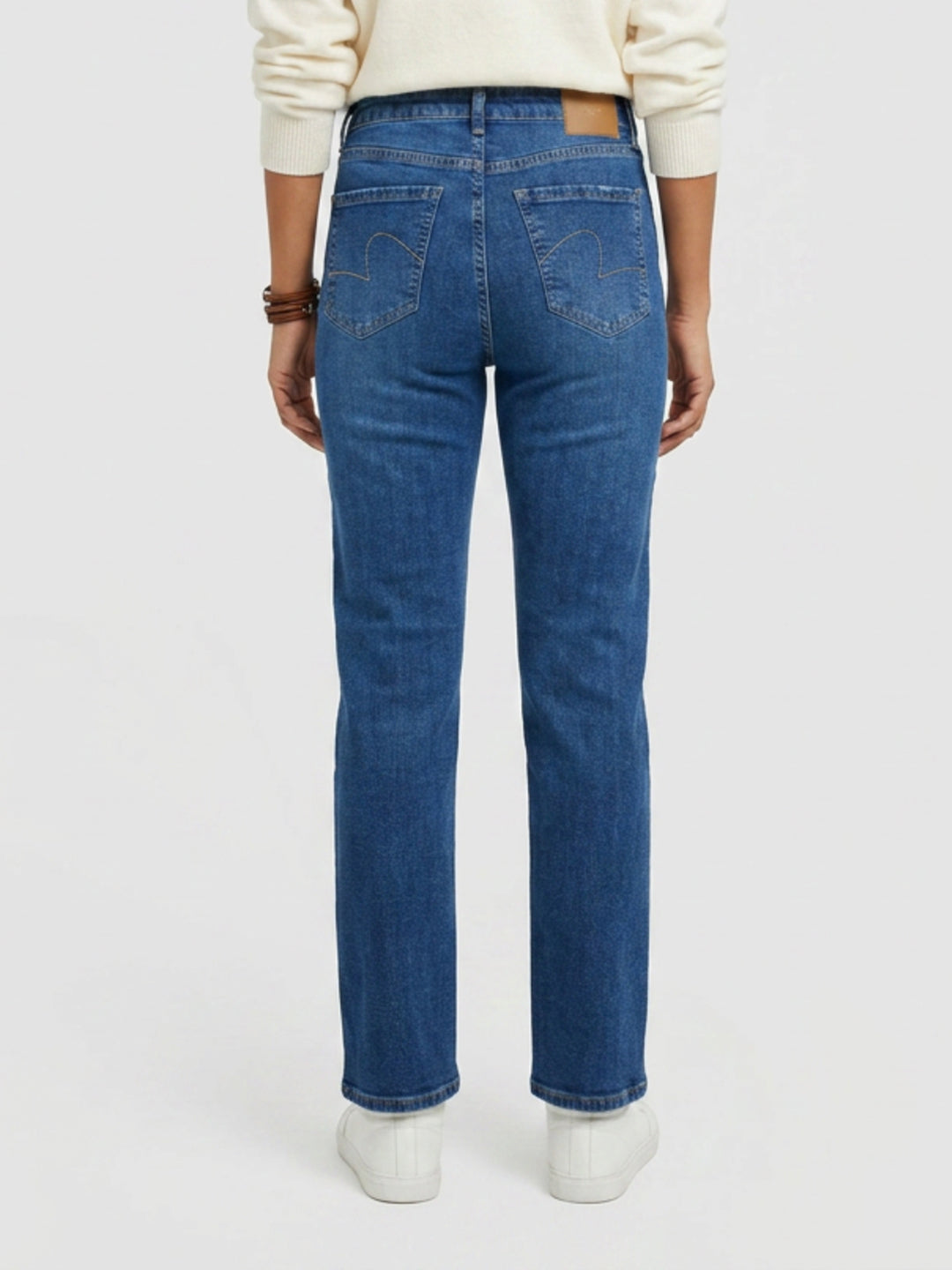 Women Emma Jeans Slim Fit Mid Blue High Rise