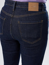 Women Flare Fit Jeans Flare Leg Blue Mid Rise