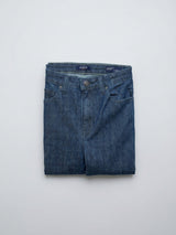 Women Flare Fit Jeans Flare Leg Dark Blue High Rise