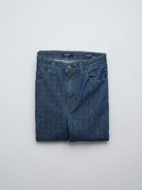 Women Flare Fit Jeans Flare Leg Dark Blue High Rise