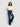 Women Flare Fit Jeans Flare Leg Dark Blue High Rise