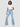 Women Flare Fit Jeans Flare Leg Light Blue High Rise