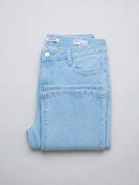 Women Flare Fit Jeans Flare Leg Light Blue High Rise