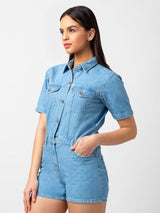 Spykar Solid Women Jumpsuit