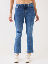 Women Emma Jeans Slim Fit Light Blue Mid Rise