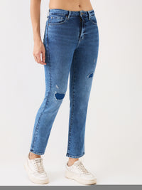 Women Emma Jeans Slim Fit Light Blue Mid Rise