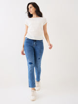 Women Emma Jeans Slim Fit Light Blue Mid Rise