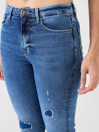 Women Emma Jeans Slim Fit Light Blue Mid Rise
