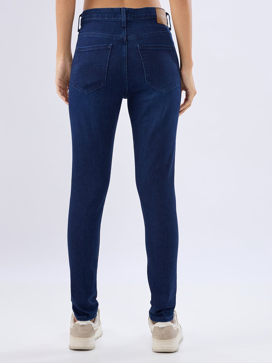 Spykar Raw Blue High Rise Super Skinny Fit Jeans For Womens