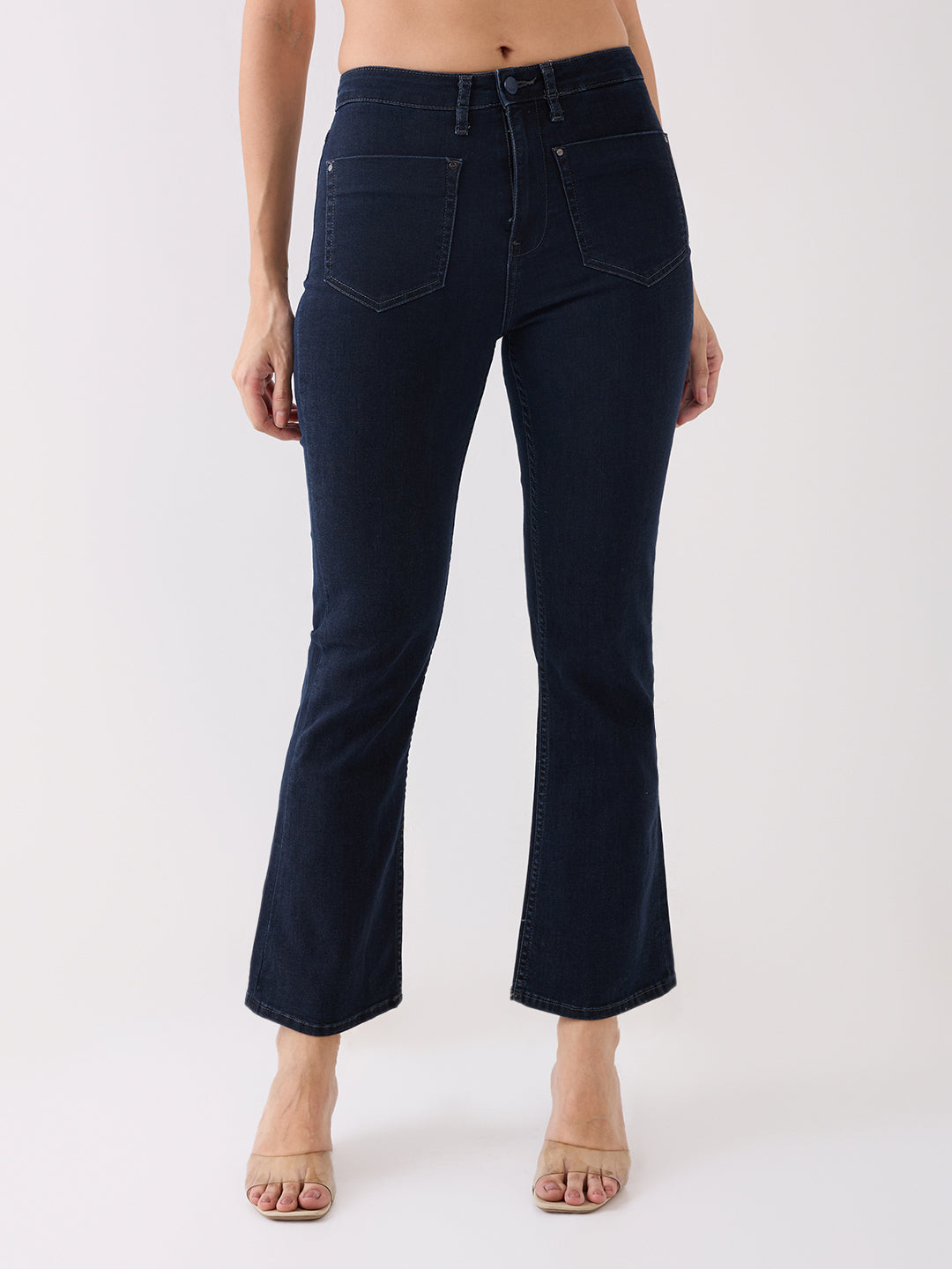 Spykar Blue High Rise Boot Cut Casual Jeans For Women
