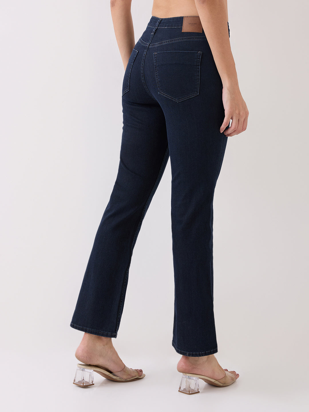 Spykar Blue High Rise Boot Cut Casual Jeans For Women