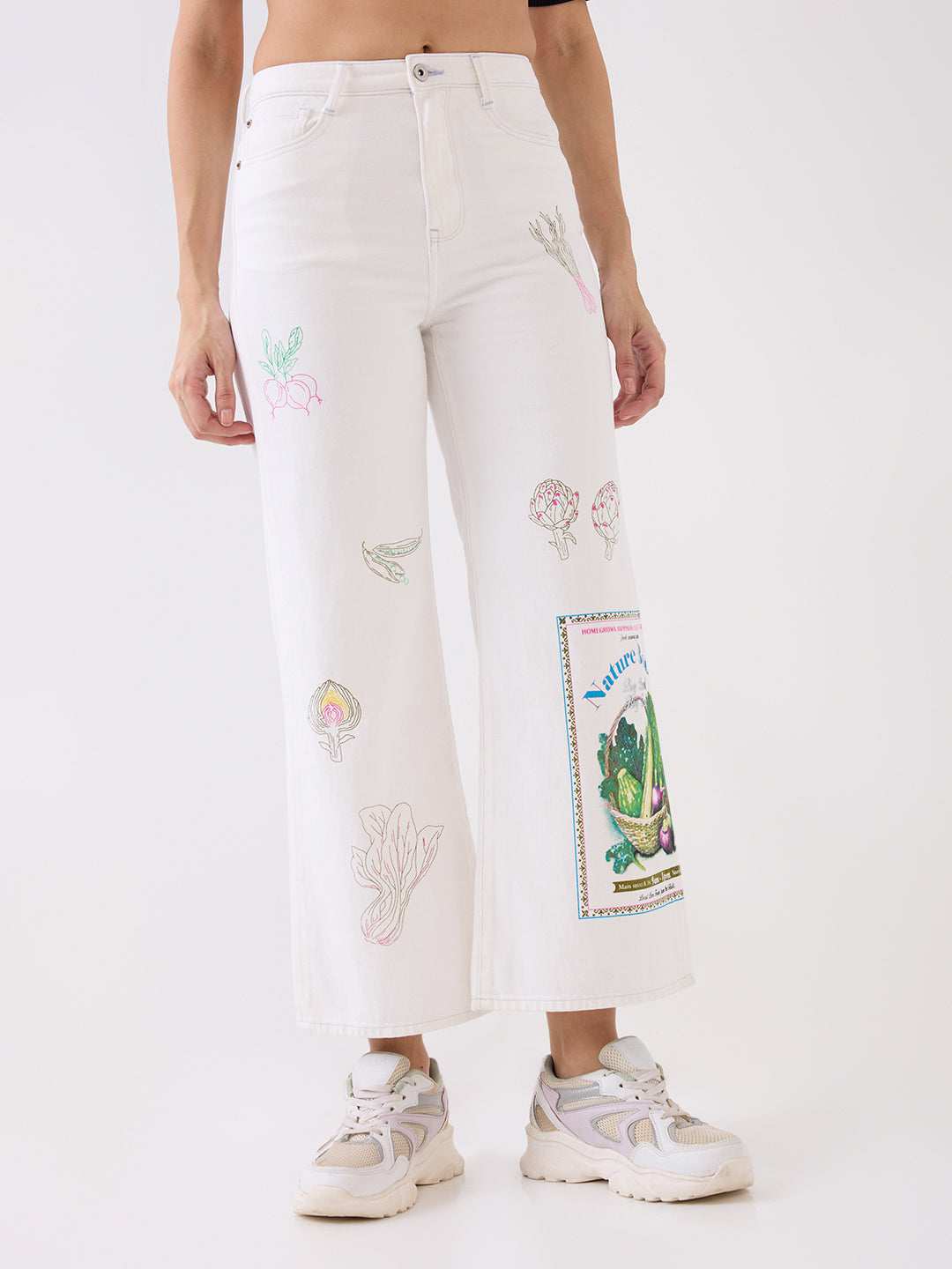 Spykar White High Rise Boot Cut Casual Jeans For Women