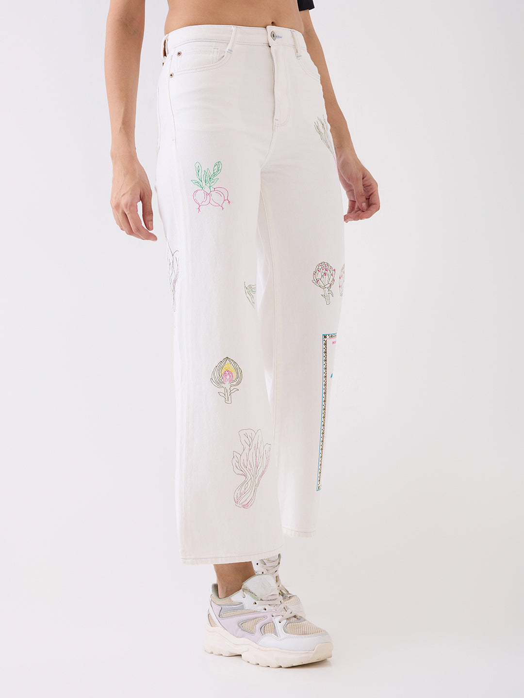 Spykar White High Rise Boot Cut Casual Jeans For Women