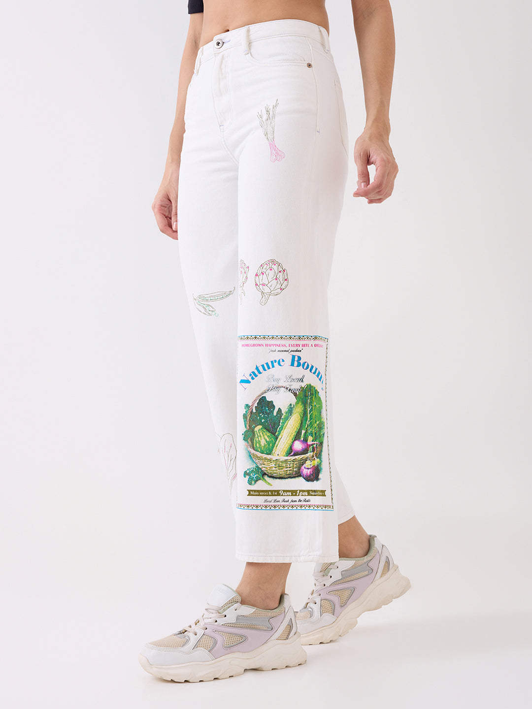 Spykar White High Rise Boot Cut Casual Jeans For Women