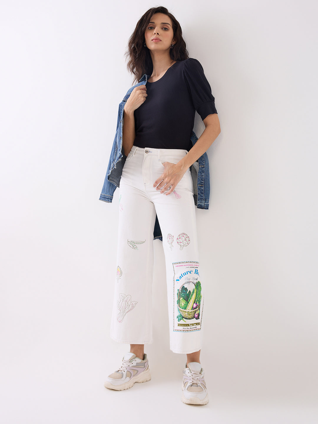 Spykar White High Rise Boot Cut Casual Jeans For Women