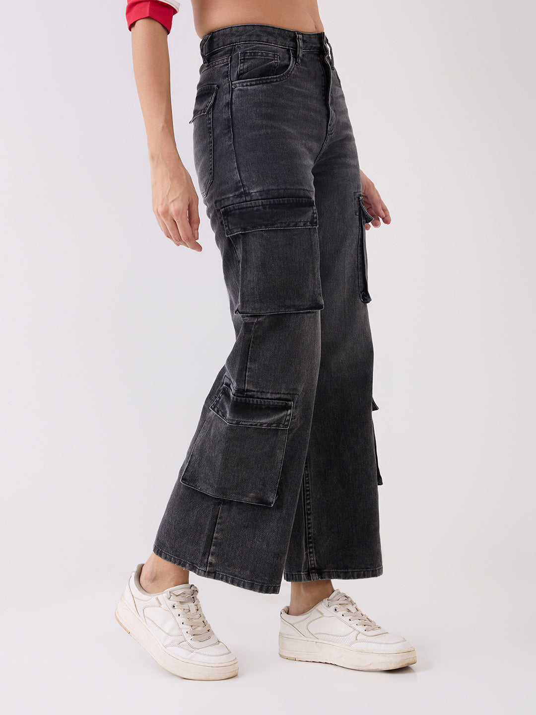 Spykar Black High Rise Boot Cut Casual Jeans For Women