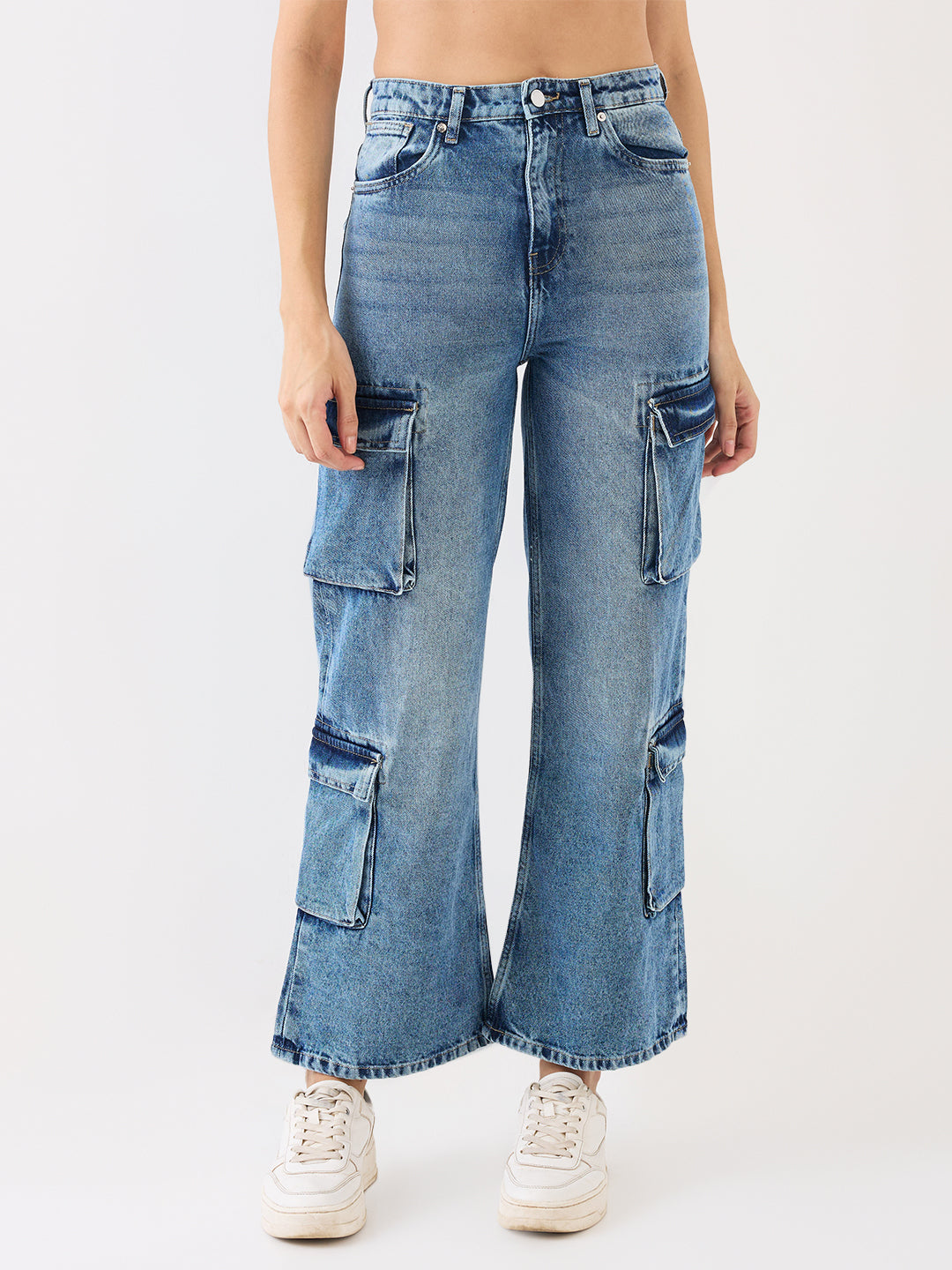 Spykar Blue High Rise Boot Cut Casual Jeans For Women