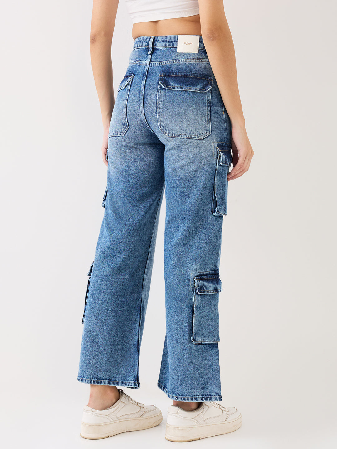 Spykar Blue High Rise Boot Cut Casual Jeans For Women