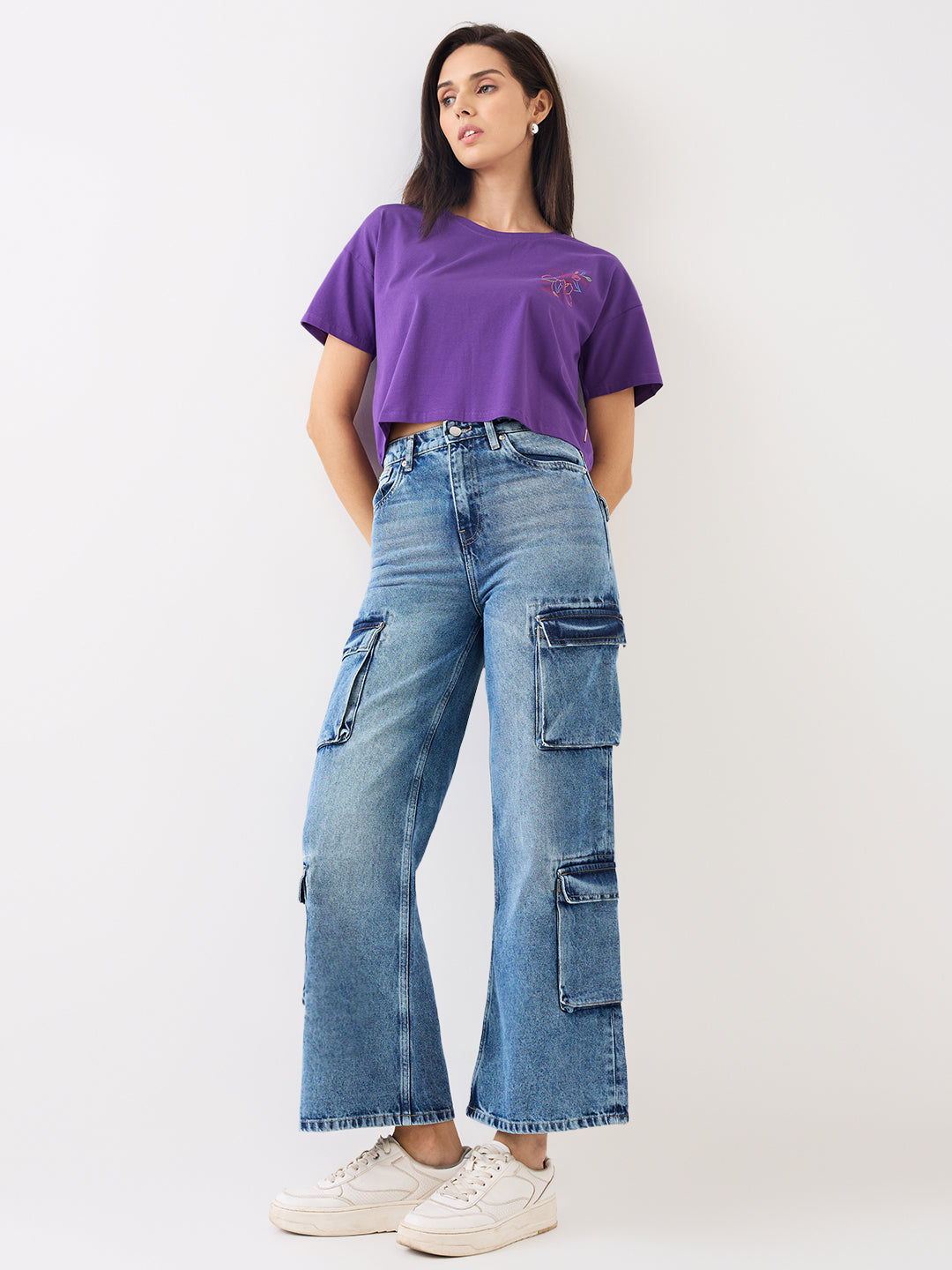 Spykar Blue High Rise Boot Cut Casual Jeans For Women