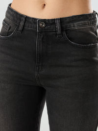 Women Amora Jeans Mom Fit Black Mid Rise