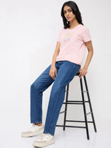 Women Amora Jeans Mom Fit Dark Blue Mid Rise