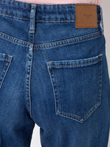 Women Amora Jeans Mom Fit Dark Blue Mid Rise