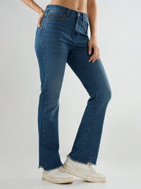 Women Elissa Jeans Boot Cut Fit Vintage Blue High Rise