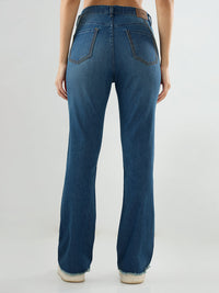 Women Elissa Jeans Boot Cut Fit Vintage Blue High Rise