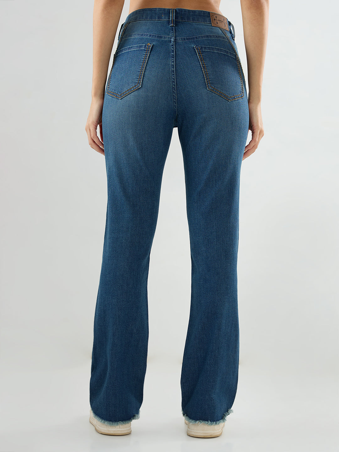 Women Elissa Jeans Boot Cut Fit Vintage Blue High Rise
