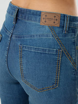 Women Elissa Jeans Boot Cut Fit Vintage Blue High Rise