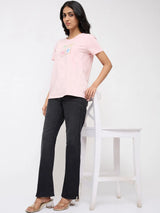 Women Elissa Jeans Boot Cut Fit Black High Rise