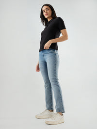 Women Elissa Jeans Boot Cut Fit Light Blue High Rise