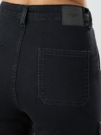 Women Bella Jeans Straight Fit Black High Rise