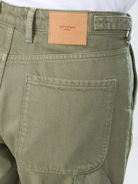 Women Jeans Straight Fit Green High Rise