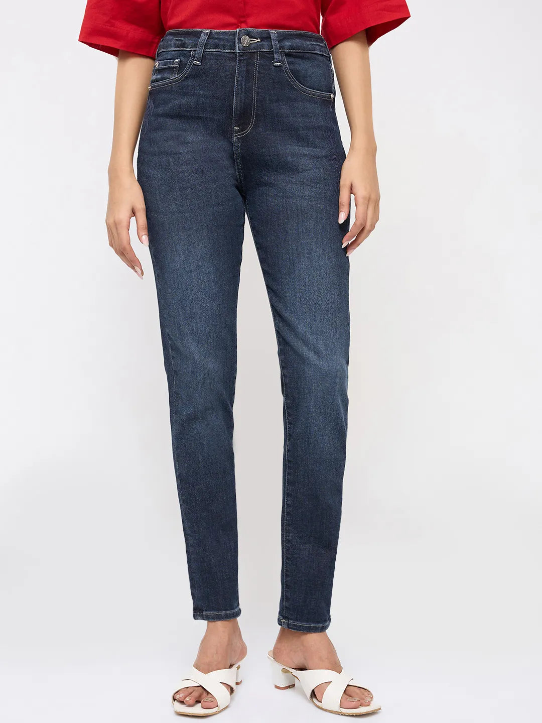 Women Alexa Jeans Super Skinny Fit Blue High Rise