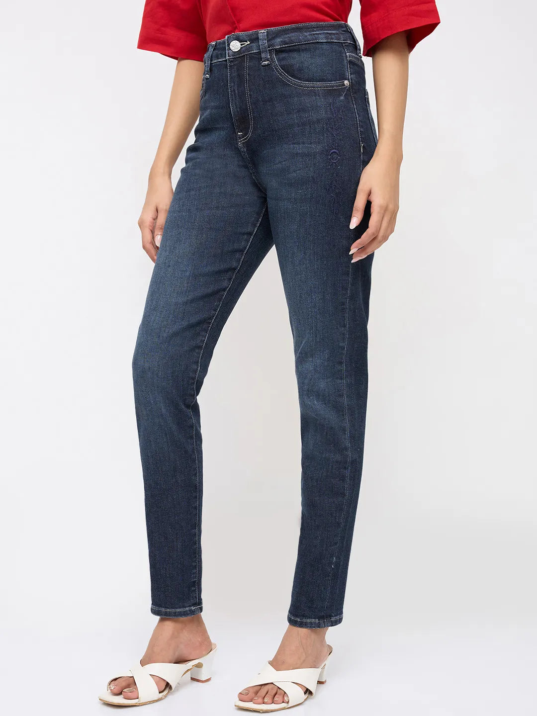 Women Alexa Jeans Super Skinny Fit Blue High Rise