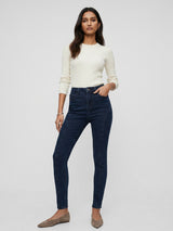 Women Alexa Jeans Super Skinny Fit Dark Blue High Rise
